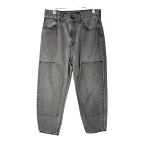 Levi’s Women’s Black Barrel Crop Denim Jeans Size W27 LMC Barrel Men At Work